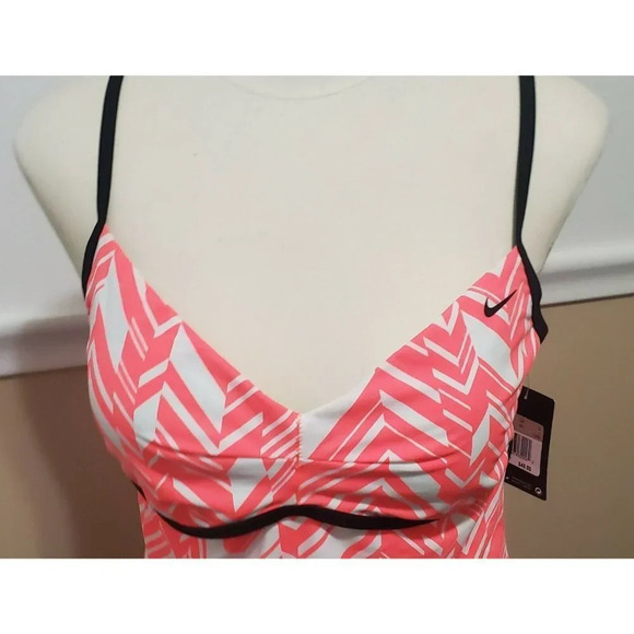 Nike Neon Pink White Black Trim Athletic Tank Top - Picture 4 of 6
